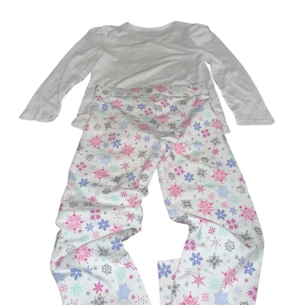 Cynthia Rowley girls 7/8 size White Gingerbread Pajama 2-Piece‎ set